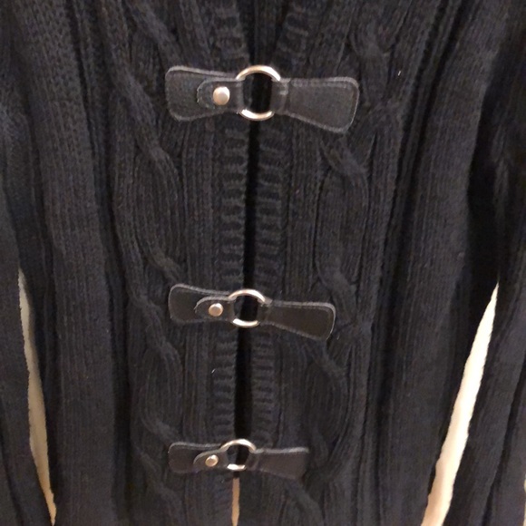 Style & Co Hooded Sweater with front Buckles - Picture 10 of 10